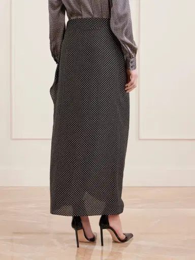 Tom Ford Buckle-detailed Wrap-effect Draped Polka-dot Silk-chiffon Midi Skirt | Thumbnail 3 Tom Ford Buckle-detailed Wrap-effect Draped Polka-dot Silk-chiffon Midi Skirt | Thumbnail 3