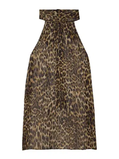 Nili Lotan Alla Tie-neck Leopard-print Metallic Silk-crepon Halterneck Top | Thumbnail 1 Nili Lotan Alla Tie-neck Leopard-print Metallic Silk-crepon Halterneck Top | Thumbnail 1