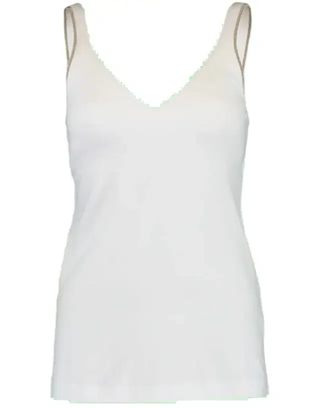 Brunello Cucinelli Molded Cup Monili Strap Tank Top