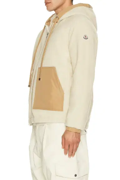Moncler Zip Up Teddy Fleece Cardigan | Thumbnail 2 Moncler Zip Up Teddy Fleece Cardigan | Thumbnail 2