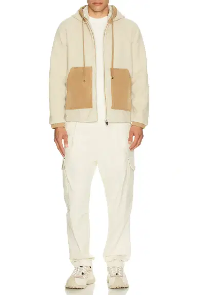 Moncler Zip Up Teddy Fleece Cardigan | Thumbnail 4 Moncler Zip Up Teddy Fleece Cardigan | Thumbnail 4