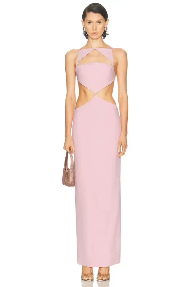 versace VERSACE Cut Out Gown