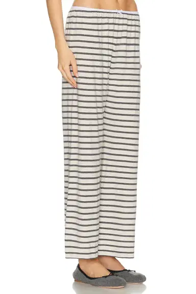 DONNI. The Stripe Jersey Bow Simple Pant | Thumbnail 2