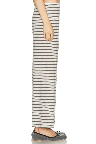 DONNI. The Stripe Jersey Bow Simple Pant | Thumbnail 3