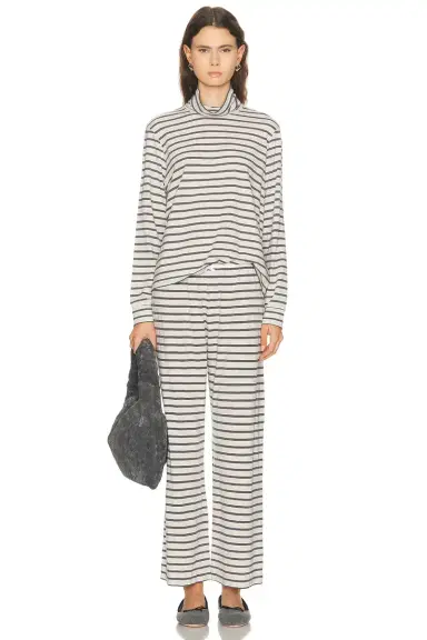 DONNI. The Stripe Jersey Bow Simple Pant | Thumbnail 5