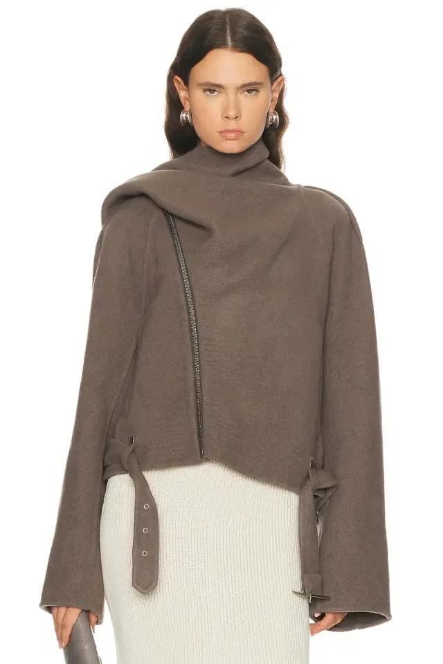 Rick Owens Cropped Scarf Flight Jacket