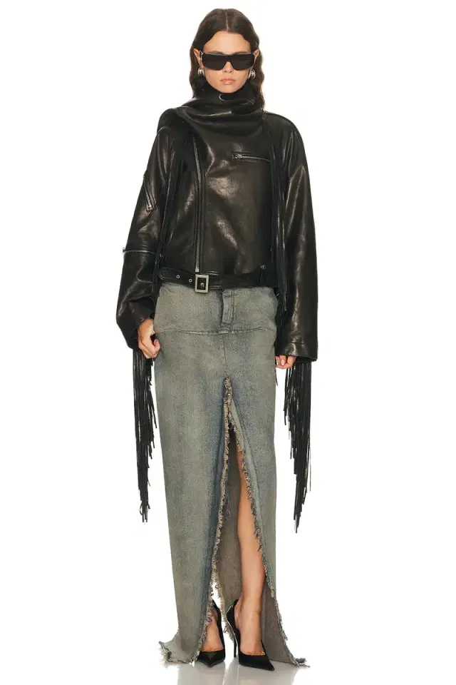 Rick Owens Cropped Scarf Flight Jacket