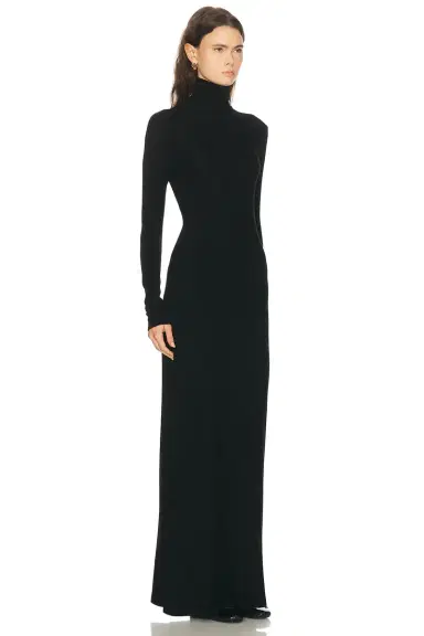 ENZA COSTA Silk Rib Fluid Turtleneck Dress | Thumbnail 2