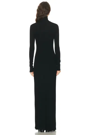 ENZA COSTA Silk Rib Fluid Turtleneck Dress | Thumbnail 3
