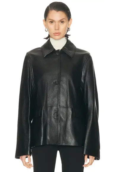 TOTEME Leather Jacket | Thumbnail 2 TOTEME Leather Jacket | Thumbnail 2