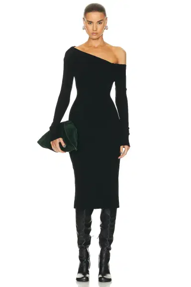 Enza Costa Knit One Shoulder Dress | Thumbnail 1 Enza Costa Knit One Shoulder Dress | Thumbnail 1