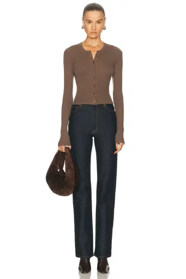 ENZA COSTA Silk Rib Essential Cardigan | Thumbnail 4