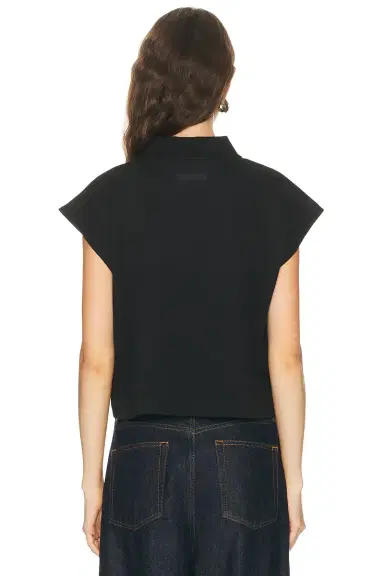 Fear of God ESSENTIALS Cropped Pique Polo Top | Thumbnail 3