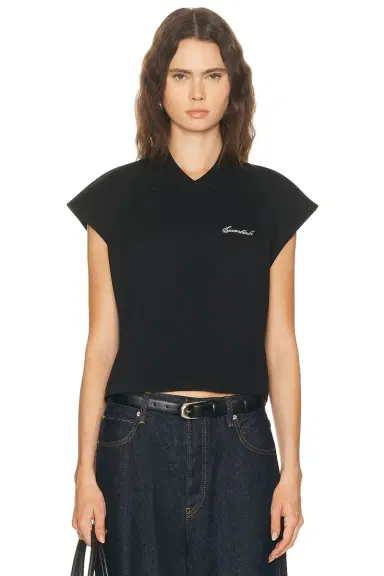 Fear of God ESSENTIALS Cropped Pique Polo Top | Thumbnail 1