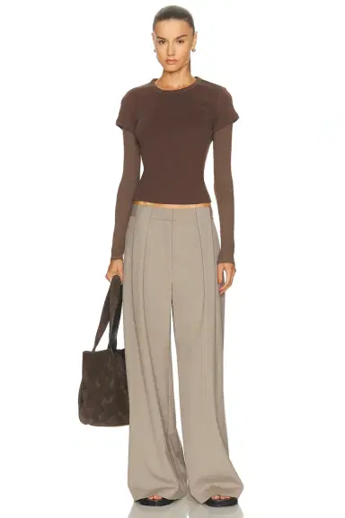 Enza Costa Rib Bold Long Sleeve U Top | Thumbnail 4 Enza Costa Rib Bold Long Sleeve U Top | Thumbnail 4