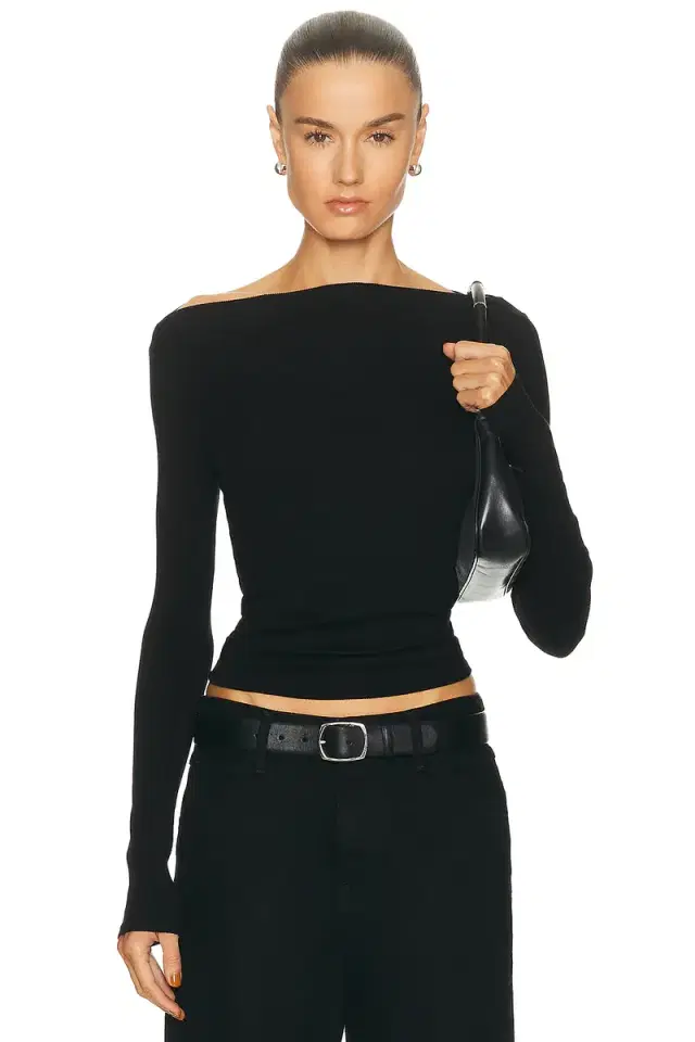Enza Costa Silk Knit Boatneck Top