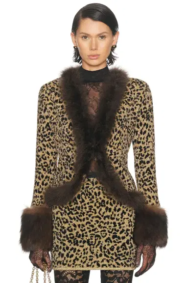 Valentino Animalier Jacquard Jacket | Thumbnail 1 Valentino Animalier Jacquard Jacket | Thumbnail 1