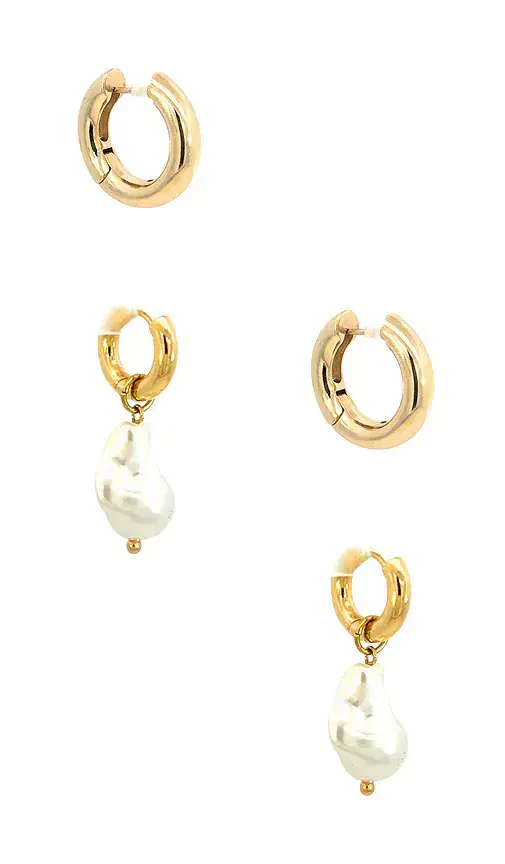 Jordan Road Bianca Hoop And Lou Hoop Earring Set