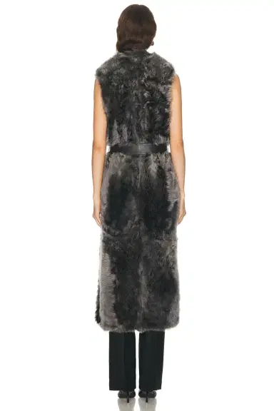 Yves Salomon Long Toscana Lambskin Gilet | Thumbnail 3 Yves Salomon Long Toscana Lambskin Gilet | Thumbnail 3