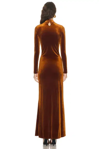 SEROYA Viola Velvet Dress | Thumbnail 3