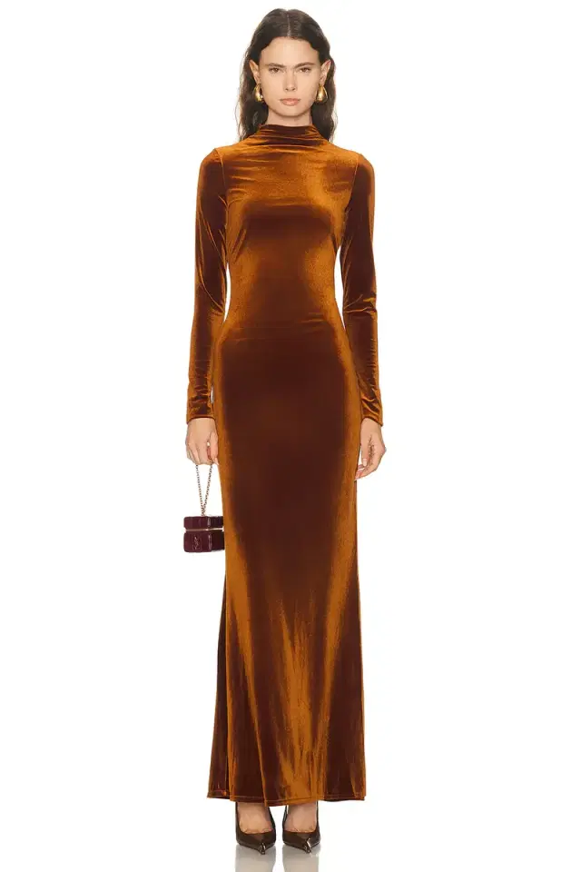 SEROYA Viola Velvet Dress