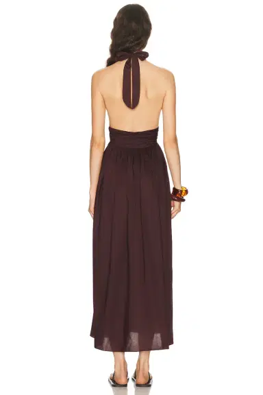 Matteau Plunge Halter Dress | Thumbnail 3 Matteau Plunge Halter Dress | Thumbnail 3