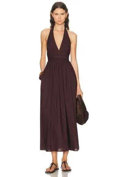 Matteau Plunge Halter Dress | Thumbnail 1 Matteau Plunge Halter Dress | Thumbnail 1