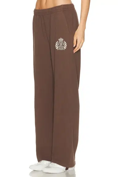 Sporty & Rich NY Crest Embroidered Wide Sweatpant | Thumbnail 3