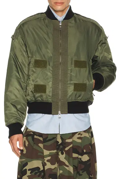 ANDERSSON BELL Flight Layered Washed Bomber Jacket | Thumbnail 3