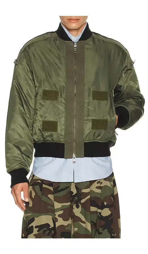 ANDERSSON BELL Flight Layered Washed Bomber Jacket