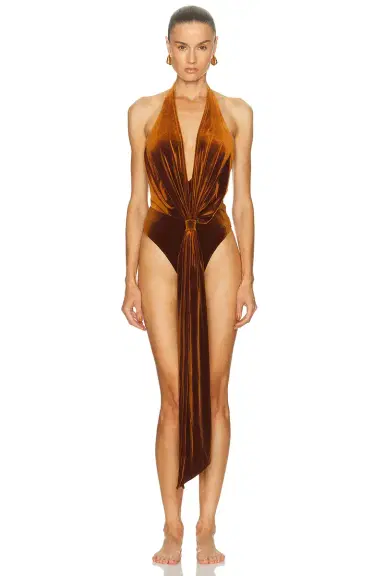 SEROYA Vika Velvet Bodysuit | Thumbnail 2