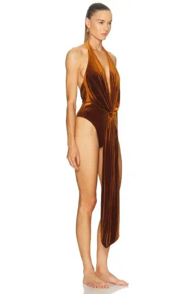 SEROYA Vika Velvet Bodysuit | Thumbnail 3