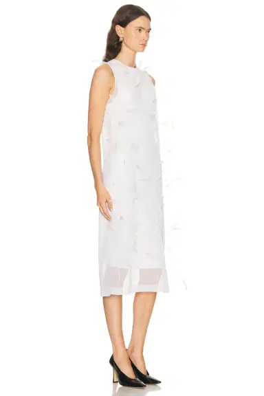 Jil Sander Hand Embroidered Feather Dress | Thumbnail 2