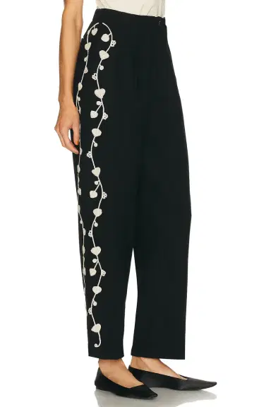 BODE Snowdrop Applique Murray Trouser | Thumbnail 2 BODE Snowdrop Applique Murray Trouser | Thumbnail 2