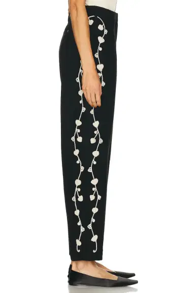 BODE Snowdrop Applique Murray Trouser | Thumbnail 3 BODE Snowdrop Applique Murray Trouser | Thumbnail 3