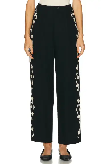 BODE Snowdrop Applique Murray Trouser | Thumbnail 1 BODE Snowdrop Applique Murray Trouser | Thumbnail 1
