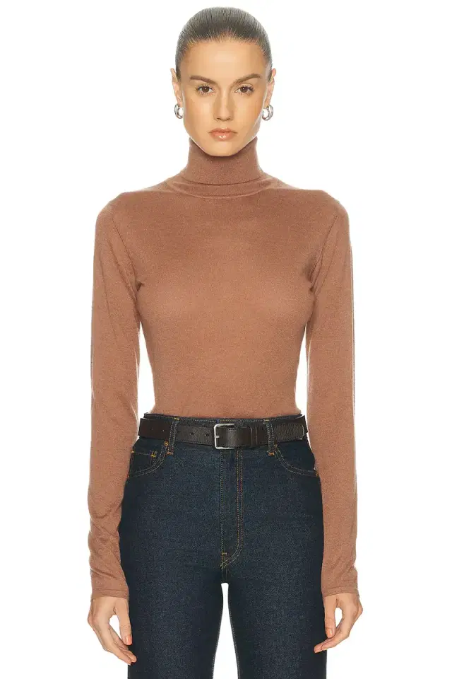 RENGGLI Cashmere Silk Fitted Turtleneck Sweater