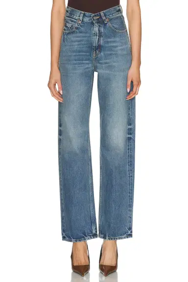 Saint Laurent V-Waist Baggy Wide Leg | Thumbnail 1 Saint Laurent V-Waist Baggy Wide Leg | Thumbnail 1