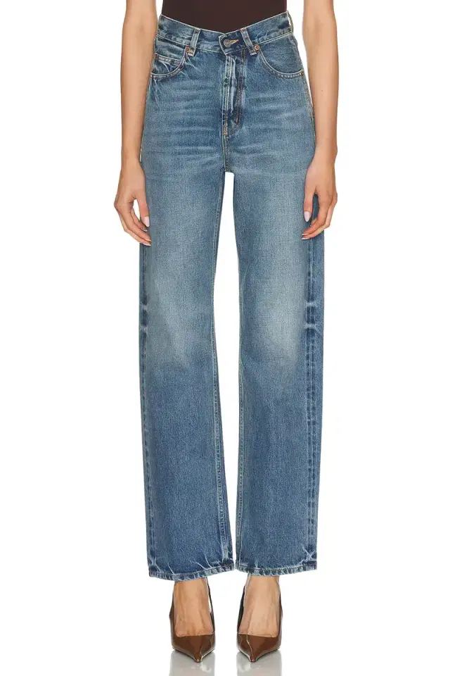 Saint Laurent V-Waist Baggy Wide Leg