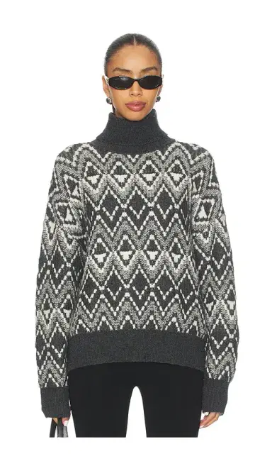 Varley Ida Relaxed Fairisle Rollneck Sweater | Thumbnail 1