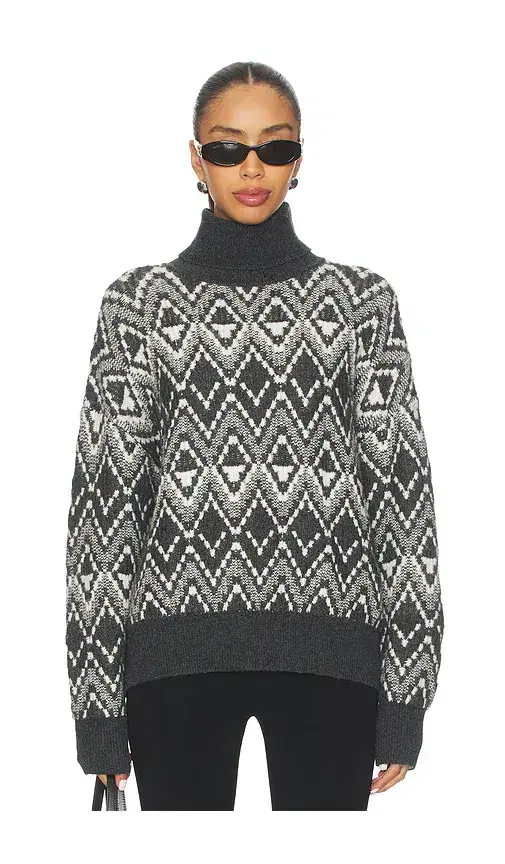 Varley Ida Relaxed Fairisle Rollneck Sweater