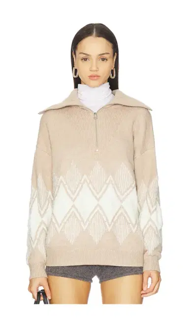 Varley Betty Jacquard Half Zip Sweater | Thumbnail 1 Varley Betty Jacquard Half Zip Sweater | Thumbnail 1