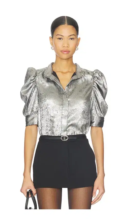 FRAME The Shiny Gillian Blouse