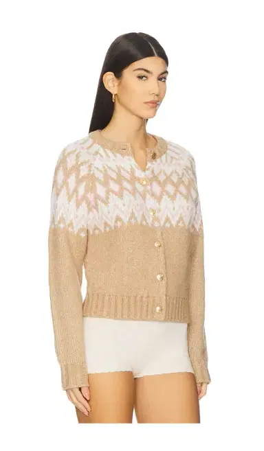 525 America Paris Fairisle Button Front Cardigan | Thumbnail 2