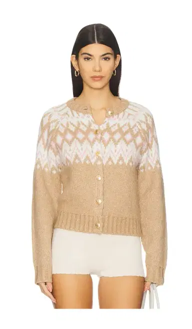 525 America Paris Fairisle Button Front Cardigan | Thumbnail 1