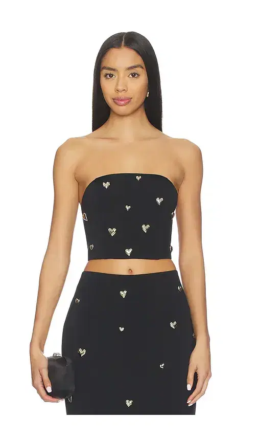 MILLY Heart Applique Tube Top