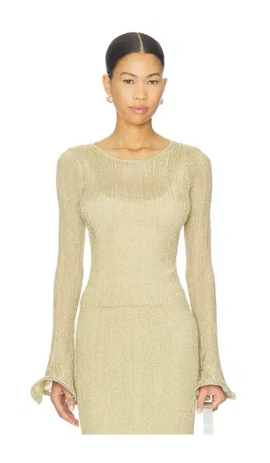 Simkhai Maebry Long Sleeve Crewneck Top | Thumbnail 1