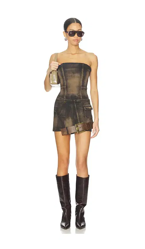 MARRKNULL Dislocated Strapless Dress