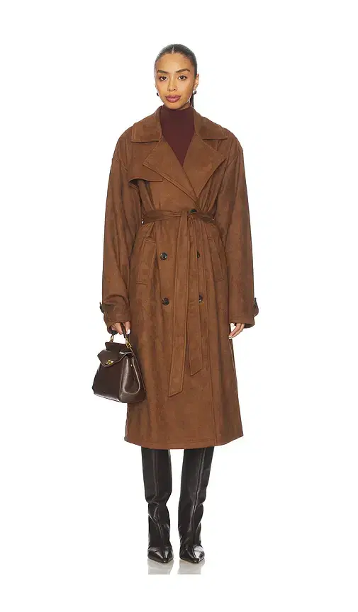 ALL THE WAYS Milana Faux Suede Coat