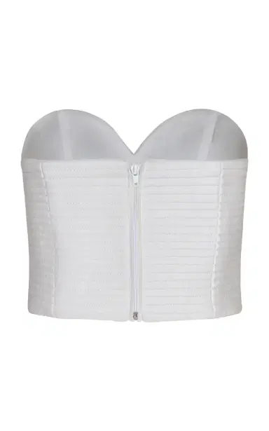 Andres Otalora De Sal Strapless Linen Top | Thumbnail 4